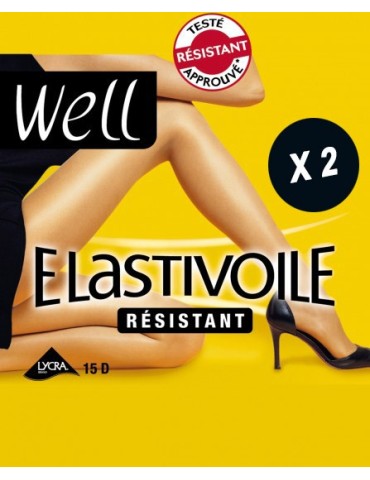 Lot 2 collants voile noirs  Elastivoile Resistant