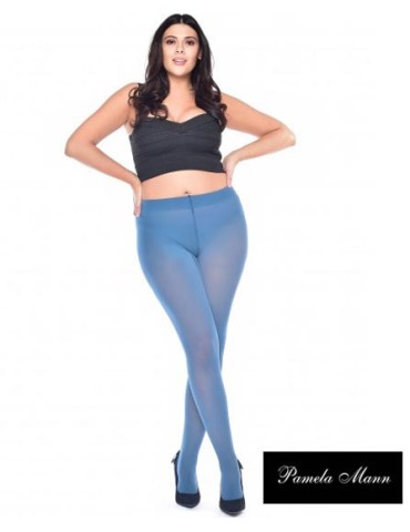COLLANT OPAQUE GRANDE TAILLE bleu de Pamela Mann