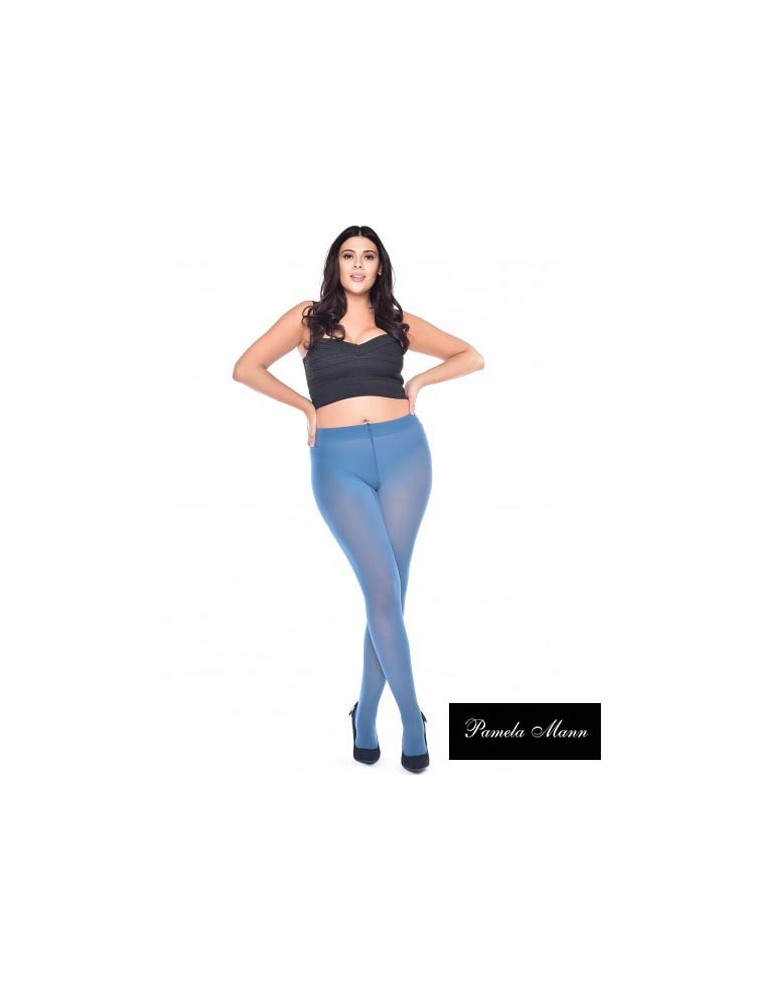 COLLANT OPAQUE GRANDE TAILLE bleu de Pamela Mann