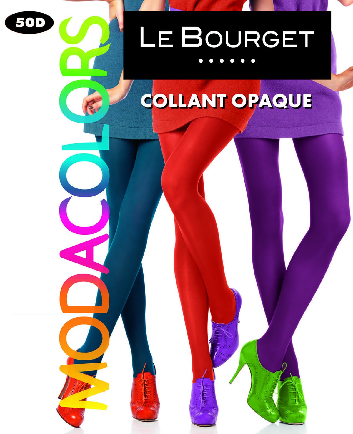 LE BOURGET Exquis NEUF @@ COLLANT FANTAISIE NOIR BORDEAUX 15 DEN 2 ou 3 